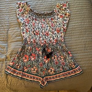 SOUTHWEST STYLE FLORAL ROMPER